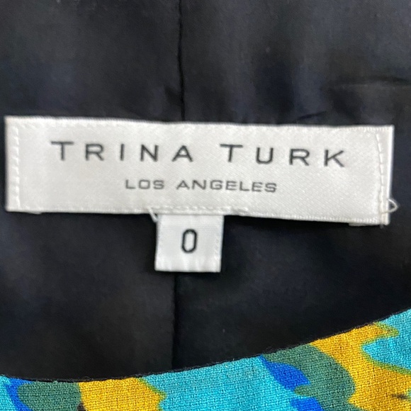Trina Turk Vibrant Long Sleeve Silk Dress - Picture 2 of 7